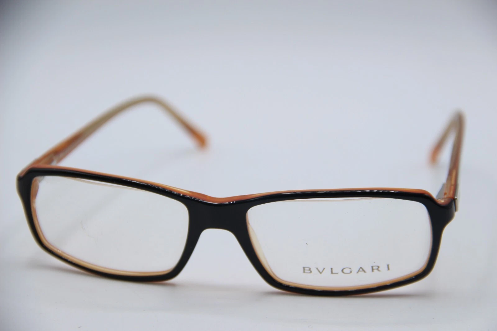 NEW BVLGARI 319 612 BLACK ORANGE AUTHENTIC FRAMES EYEGLASSES 54 16