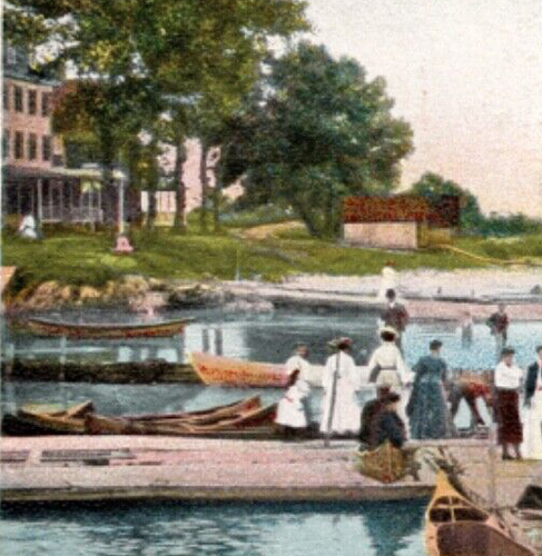 Frühe 1900er Kennebunkport, Maine ME - Kanu-Rennen im Fluss - unbespickte Postkarte - Bild 3 von 5