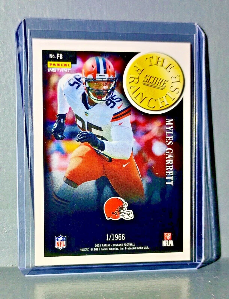 Myles Garrett 2021 Panini NFL Score The Franchise #8 Card 1/1966 - Image 2 of 2