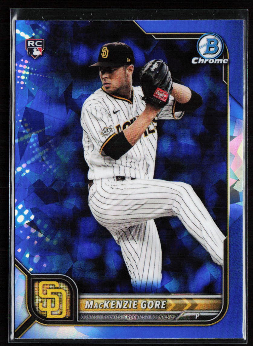 2022 Bowman Chrome Sapphire #67 MacKenzie Gore San Diego Padres RC