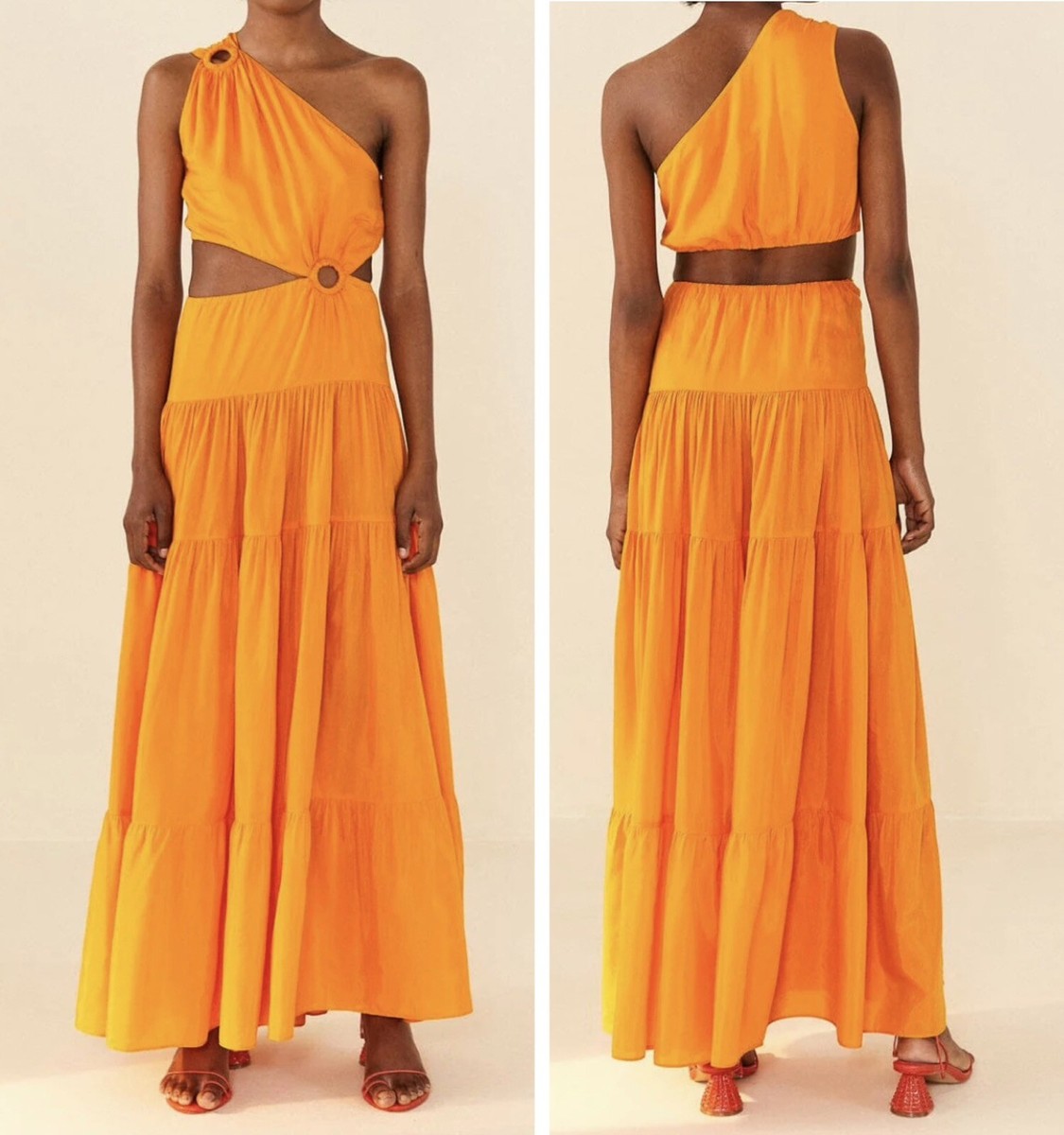 NWT Farm Rio One Shoulder Cutout Maxi Dress, Size L | eBay