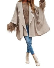 Davi & Dani that's not all open front jacket Oatmeal