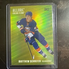 2025-26 UD Allure Matthew Schaefer Color Flow Yellow Green Ext Rookies #CF-MS