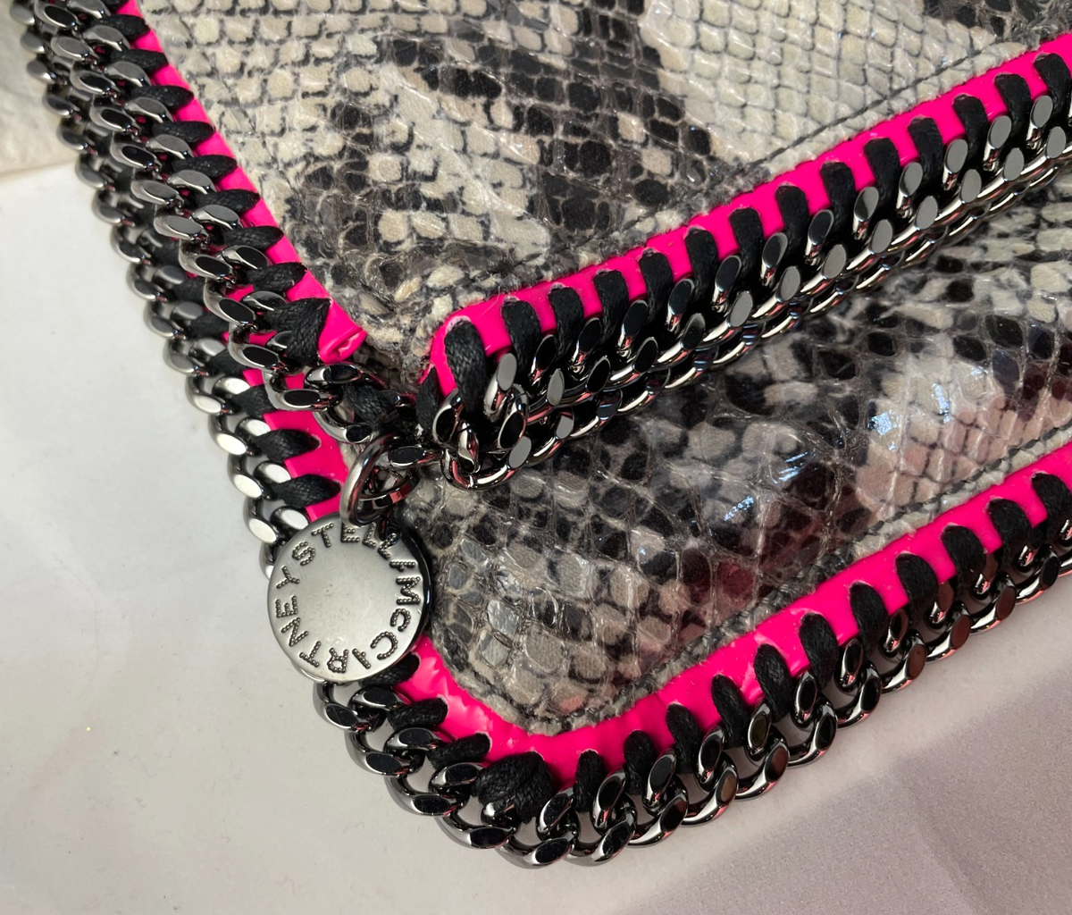 Stella McCartney Falabella Bag - Vegan Leather Snakeskin Evening