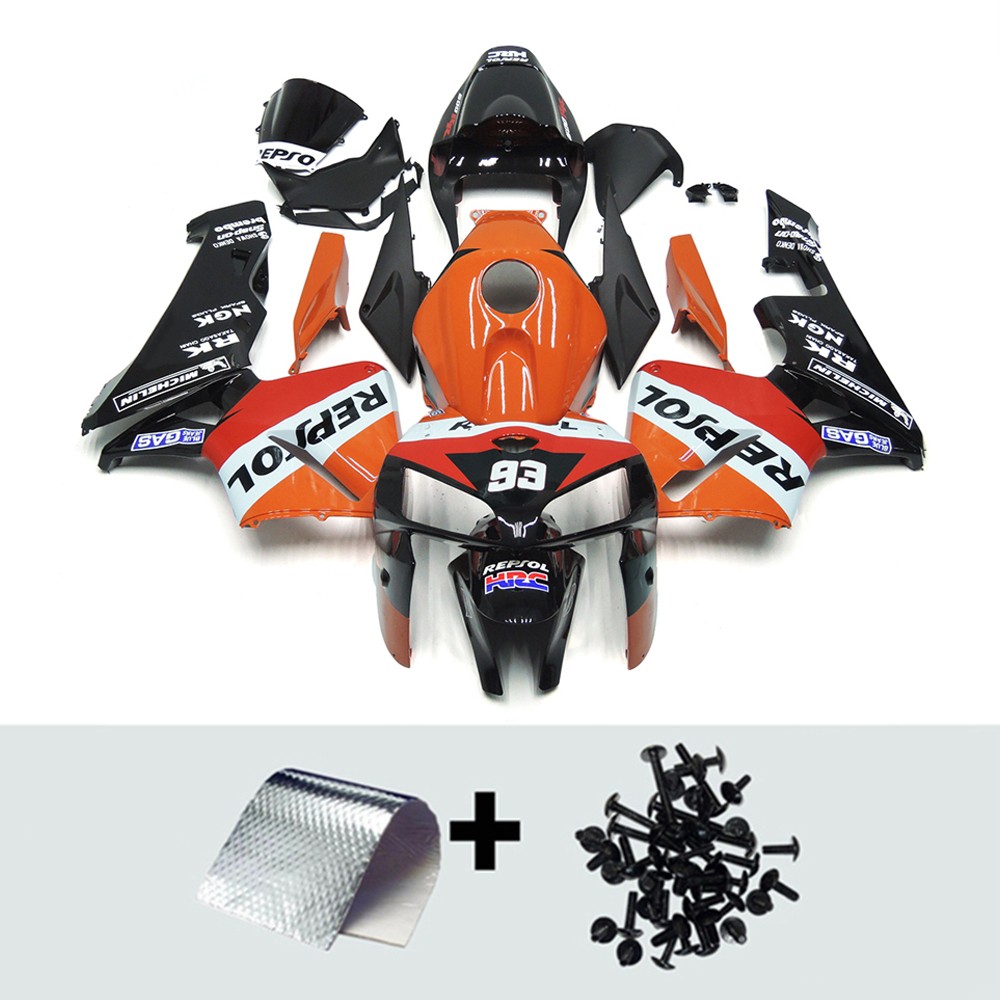 Orange Black Fairing Kit for 2005 2006 Honda CBR600RR F5 ABS Injection Bodywork