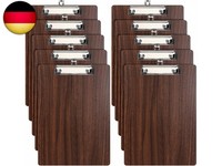 Dongli 10 StüCk Klemmbrett A4 Holz,Schreibbrett Mit Metalklemme