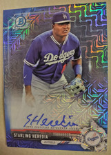2017 Bowman Chrome STARLING HEREDIA MLB Dodgers Certified AUTOGRAPH! /150