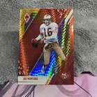2021 Panini Phoenix Football Joe Montana Fire Burst Card #82 San Francisco 49ers