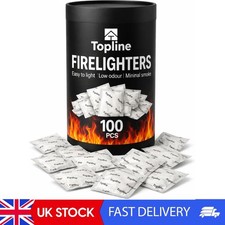 Instant Fire Starter Lighters Multipack - 100 Odourless Firelighters Sachets In 0.27 per lighter