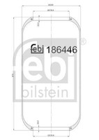 Febi Bilstein Federbalg, Luftfederung 186446 FüR AC Alfa Romeo ARO Asia Motors