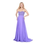 Strapless Beaded Purple  Long  Prom Dress  Bridesmaids Gown size 0-10