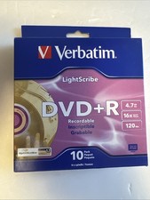 Verbatim LightScribe DVD+R supporto registrabile 4,7 GB, 16 X, 120 min, confezione da 10 mandrini