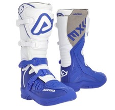 STIVALI MOTO CROSS ENDURO ACERBIS X-TEAM  BIANCO BLU  TG 45