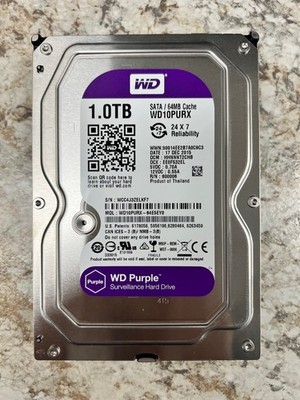 WESTERN DIGITAL WD10PURX 3.5 1TB SATA WD PURPLE SURVEILLANCE HARD DRIVE DVR NVR