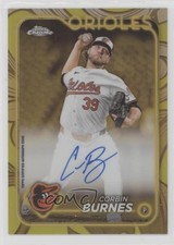 2024 Topps Gilded Collection Chrome Gold Yellow 50/75 Corbin Burnes Auto 1hj7