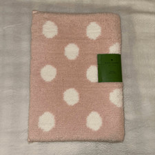 Kate Spade Bathroom Rug Bathmat Light Pink White Polka Dots 17x24” NWT