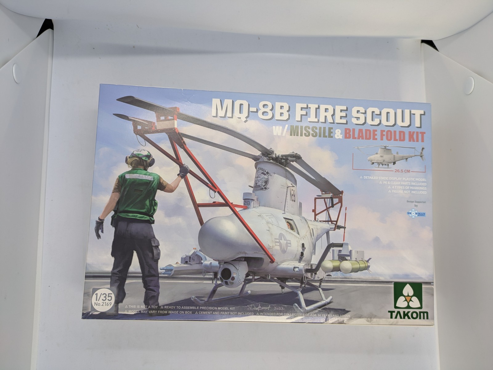 Takom 2169 US MQ-8B Fire Scout w/Missile & Blade Fold Kit 1:35 Model Kit