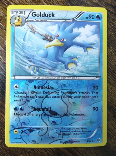 Golduck 35/149 Boundaries Crossed Reverse Holo Pokemon Card NM