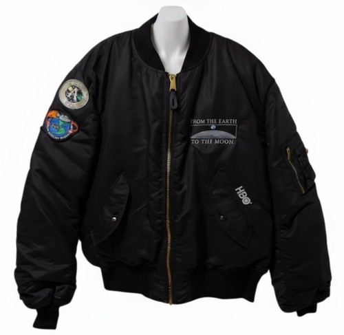 Vintage HBO From Earth To The Moon Black Bomber Jacket in size XL