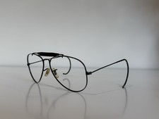 Vintage B L Bausch  Lomb RAY BAN Black Aviator Metal Sunglasses FRAME ONLY