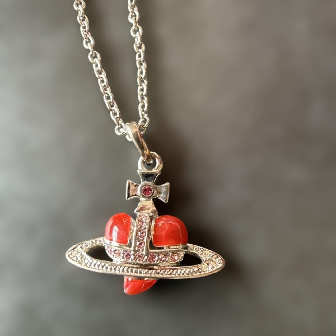 Vivienne Westwood heart orb necklace - Gem