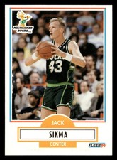 1990 Fleer Jack Sikma #110 Milwaukee Bucks