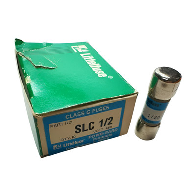 (Box of 10) Littelfuse SLC1/2 Current Limiting Class G Fuse, 1/2A, 480VAC