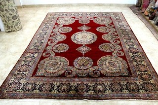 10X13 MUSEUM MASTERPIECE ANTIQUE HAND KNOTED VEGETABLE DYE HQ RAVAR KERMANN RUG
