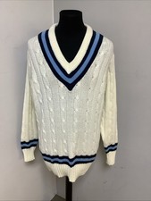 Vintage Readers V Neck Cricket Style Acrylic Jumper LARGE