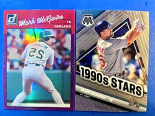 Mark McGwire 2023 Panini Donruss Purple Holo & 2022 Mosaic 1990's Stars