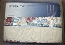 Vintage Revman Full Sheet Set Floral Lace Trim 200 TC Percale NIP Cottagecore