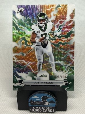 2025 Topps Resurgence Justin Fields  /100 Digital Surge Refractor #75