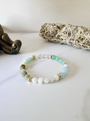 Kristallarmband, Edelsteinarmband für Neuanfänge, Handarbeit spirituelles Geschenk