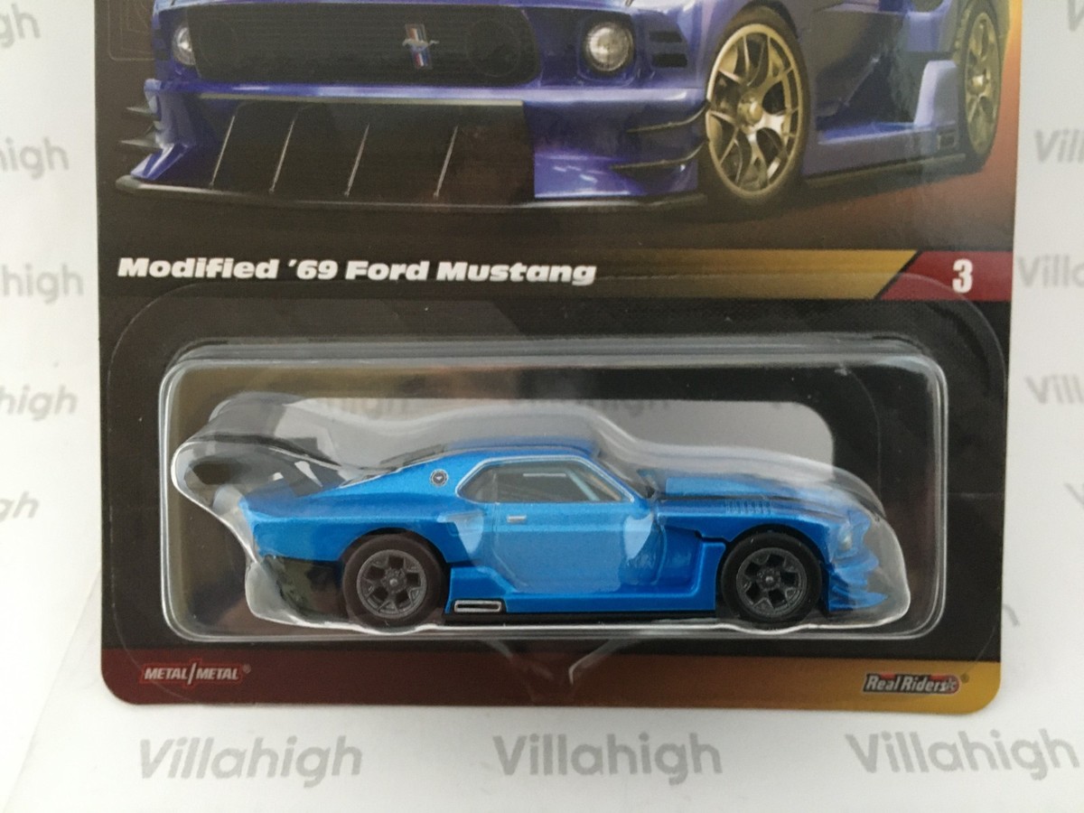 Hot Wheels Elite 64 Licensed Ford Blue Modified 69 Mustang HGW13