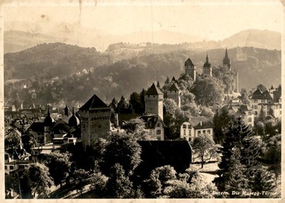 Musegg-Türme, Luzern, 1939 Postcard