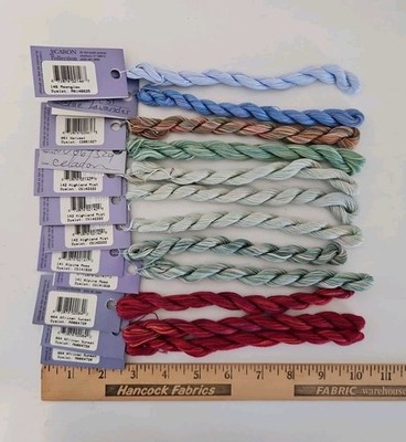 LOT OF 12 Skeins Caron Collection WILDFLOWERS Hand Dyed Embroidery Thread 36 Yds