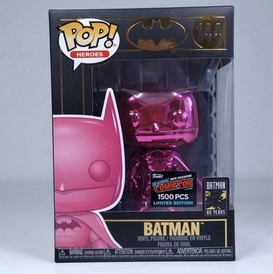 Funko POP! Heroes: Batman Pink Chrome NYCC 2019 Show Only Exclusive #144 1500 Teile
