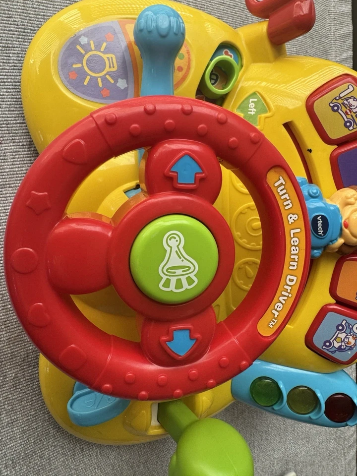 Volante interactivo VTech Turn and Learn Driver juguete probado y funciona! Foto 2 de 3