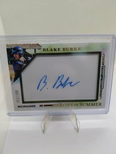 2025 Panini Boys Of Summer Blake Burke #6 JUMBO ACETATE SIGNATURE  /199