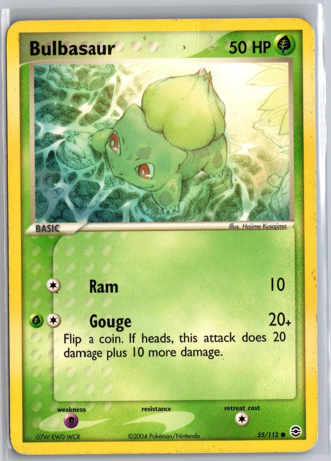 BULBASAUR 55/112 Common FireRed & LeafGreen Pokemon Moderately Played
