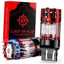 W21/5W LED Brake Tail Light Bulbs, CANBUS Error Free,No Hyper Flash - 7443 Red