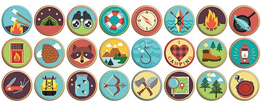 Gibbs Smith Lets Go Camping Buttons Box - 120