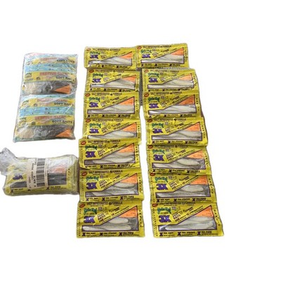 Lot (32) Packs Soft Plastic Fishing Lures Strike King 3X Mix Ztoo, Zero & Minnow