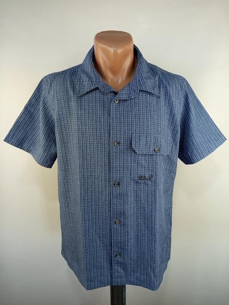 Men Jack Wolfskin Shirt Navy 38 / M / 46 #9EOV
