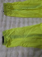   VTG 80s 90s Tri-Fit Neon Yellow Nylon Track Pants Women's M NWT Deadstock