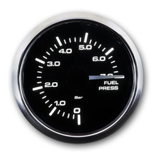 Mgs 52mm Electrical Fuel Pressure Gauge Bar White Amber Led Electronic Sensor