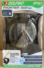 Dolfino Frontier Full Face Snorkel Mask Camera Mount Adult Small/Medium Open Box