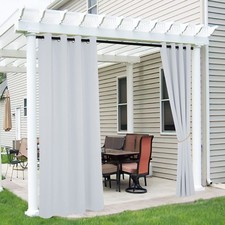 RYB HOME Outdoor Patio Curtains - Waterproof Weatherproof Thermal Insulated 2 Pa