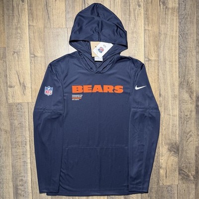 Chicago Bears Nike Sideline Pure Fury Performance Long Sleeve Hoodie T-Shirt