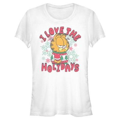Junior's Garfield Love The Holidays T-Shirt